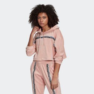 RYV ADIDAS CROPPED HOODIE with TAPE Velour/Velvet